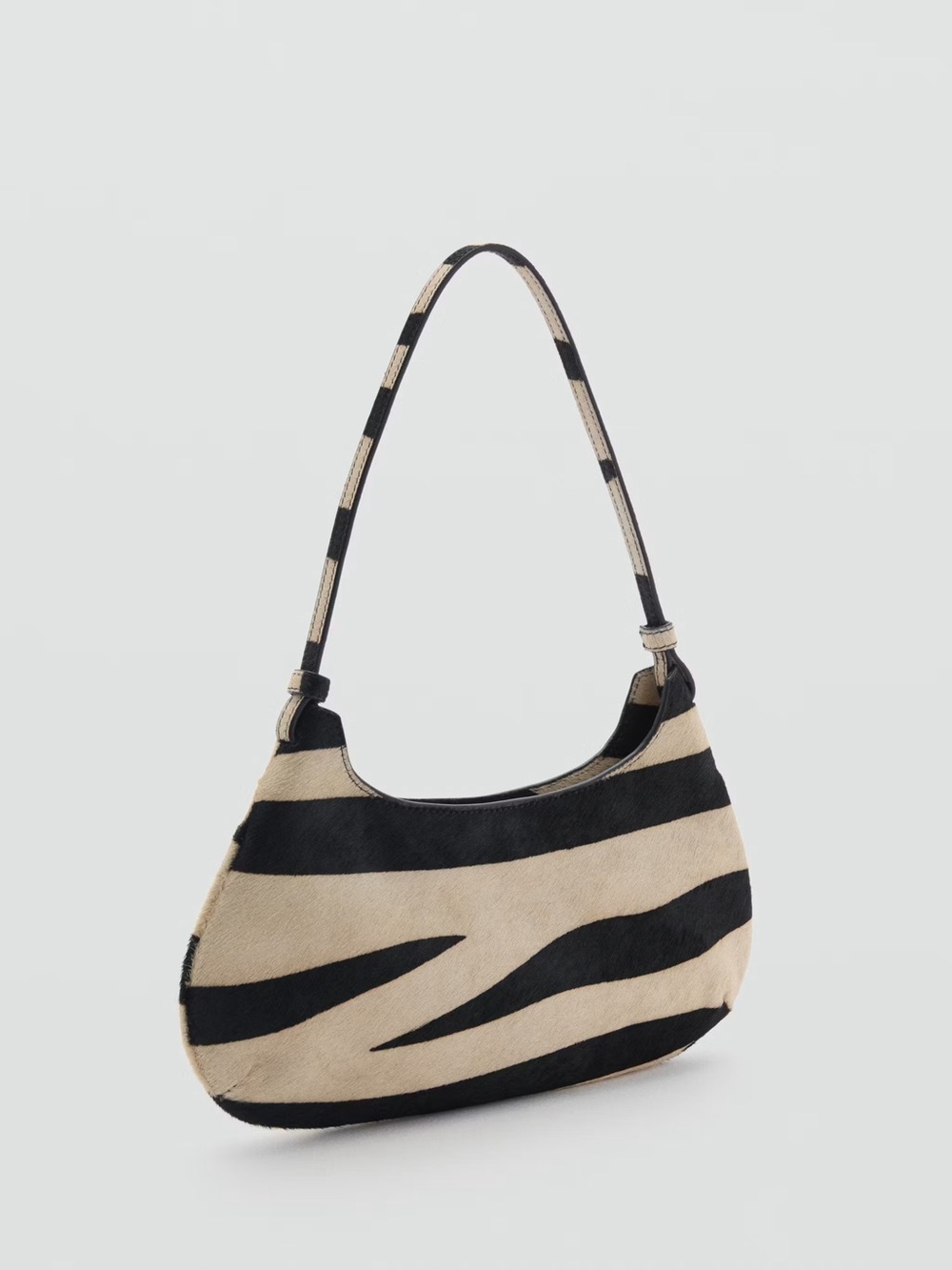 Mango Zebra Leather Bag